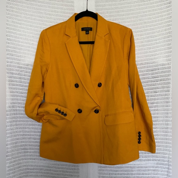 Ann Taylor Yellow Double-Breasted Blazer - Picture 7 of 7